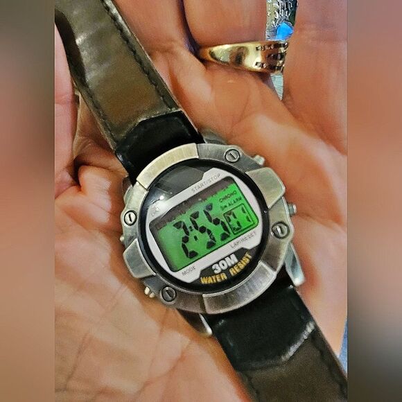 #Fossil #Digital #Chronograph Watch A126-06 | 30M Water Resistant | New Battery! - Picture 1 of 13